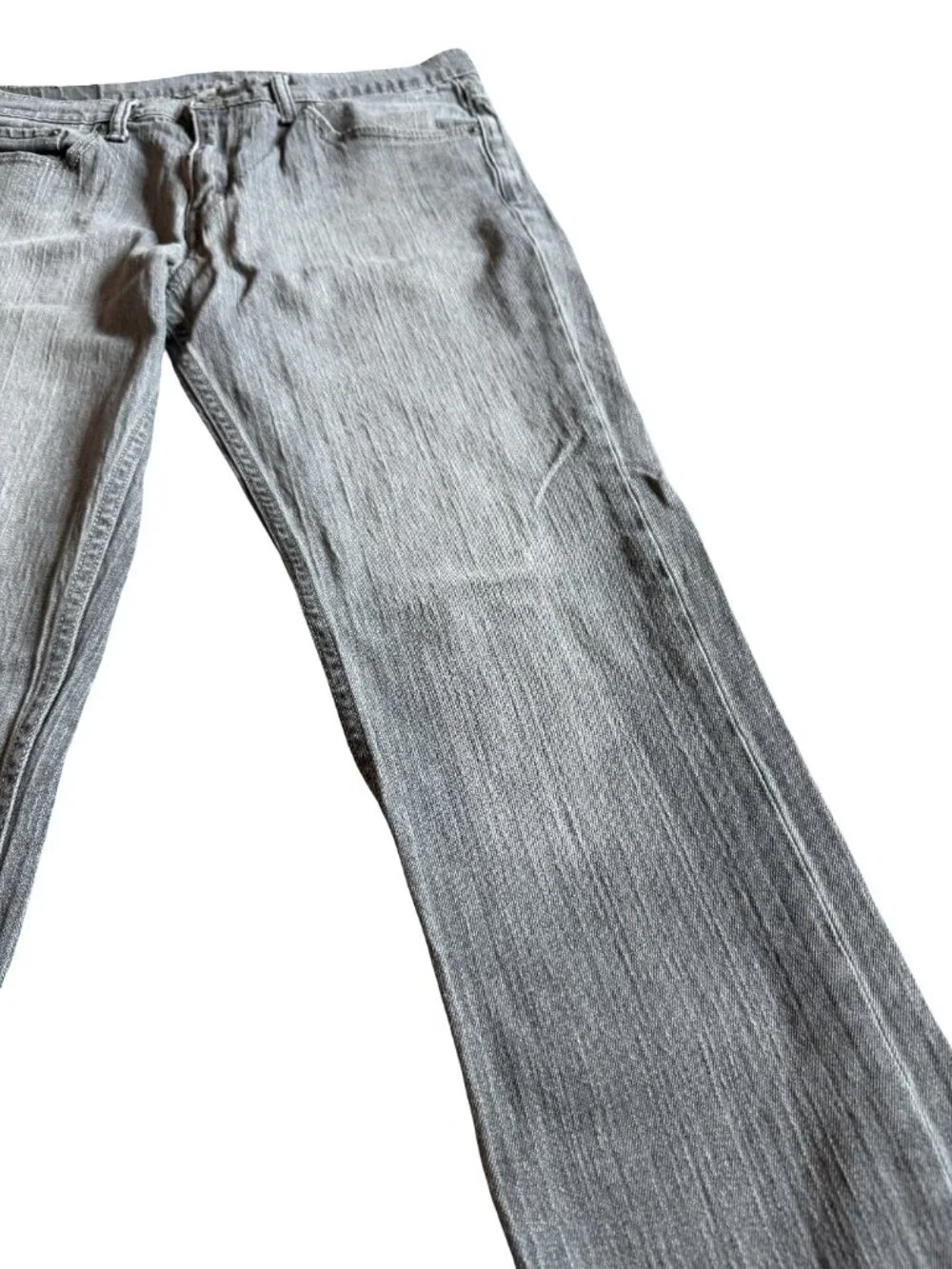 Levi's Light Grey Denim Distressed Jeans Casual Stretch Everyday Size 32 Men's